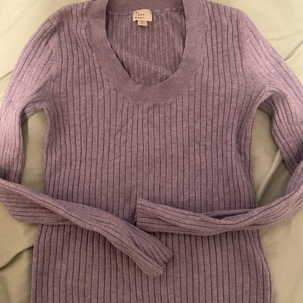 A New Day Purple V-Neck Sweater